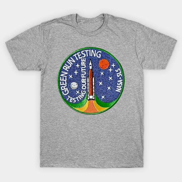 SLS Green Run Test Logo T-Shirt by Spacestuffplus